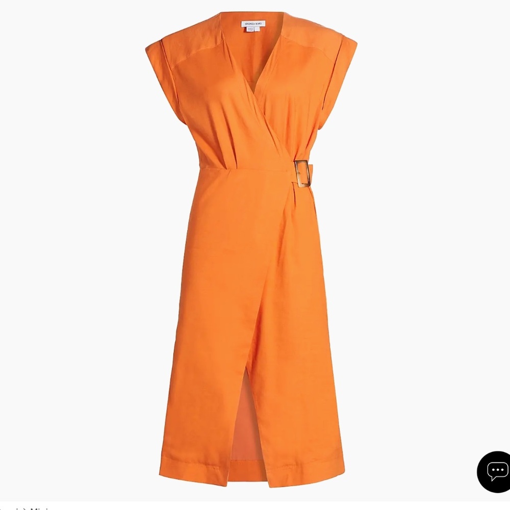 Veronica Beard   Octavia Linen-Blend Wrap Midi-Dress